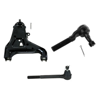TRQ® - Front Passenger Side Lower Control Arm with Ball Joint and Tie Rod End Kit