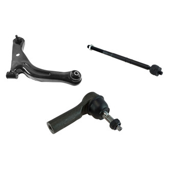 TRQ® - Front Passenger Side Lower Control Arm with Ball Joint and Tie Rod End Kit