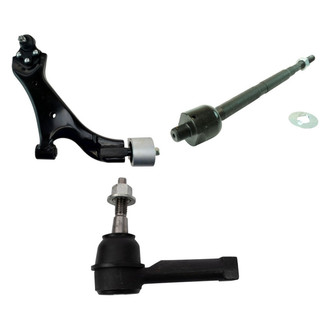 TRQ® - Front Passenger Side Lower Control Arm with Ball Joint and Tie Rod End Kit