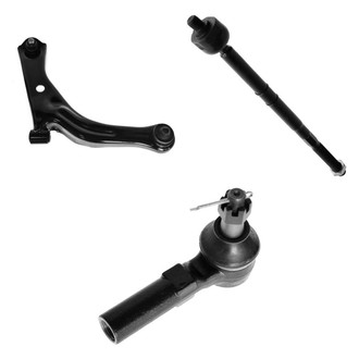 TRQ® - Front Passenger Side Lower Control Arm with Ball Joint and Tie Rod End Kit