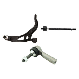 TRQ® - Front Passenger Side Lower Control Arm with Ball Joint and Tie Rod End Kit