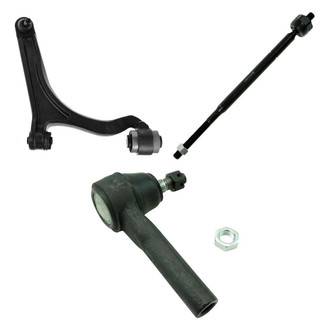 TRQ® - Front Passenger Side Lower Control Arm with Ball Joint and Tie Rod End Kit