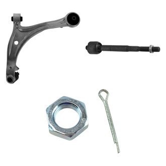 TRQ® - Front Passenger Side Lower Control Arm with Ball Joint and Tie Rod End Kit