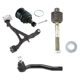 TRQ® - Front Passenger Side Lower Control Arm and Tie Rod End Kit