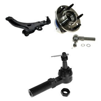 TRQ® - Front Passenger Side Lower Control Arm with Ball Joint and Tie Rod End Kit