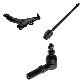 TRQ® - Front Passenger Side Lower Control Arm with Ball Joint and Tie Rod End Kit