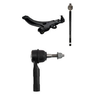 TRQ® - Front Passenger Side Lower Control Arm with Ball Joint and Tie Rod End Kit