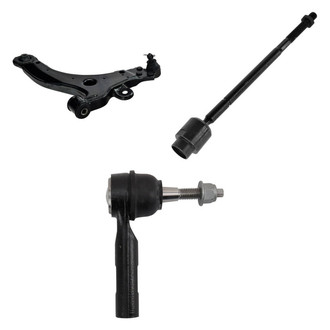 TRQ® - Front Passenger Side Lower Control Arm with Ball Joint and Tie Rod End Kit