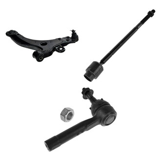TRQ® - Front Passenger Side Lower Control Arm with Ball Joint and Tie Rod End Kit
