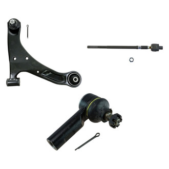 TRQ® - Front Passenger Side Lower Control Arm with Ball Joint and Tie Rod End Kit