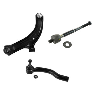 TRQ® - Front Passenger Side Lower Control Arm with Ball Joint and Tie Rod End Kit