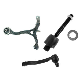 TRQ® - Front Passenger Side Lower Control Arm and Tie Rod End Kit