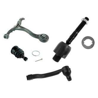 TRQ® - Front Passenger Side Lower Control Arm and Tie Rod End Kit