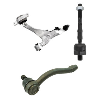 TRQ® - Front Passenger Side Lower Control Arm with Ball Joint and Tie Rod End Kit