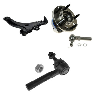 TRQ® - Front Passenger Side Lower Control Arm with Ball Joint and Tie Rod End Kit