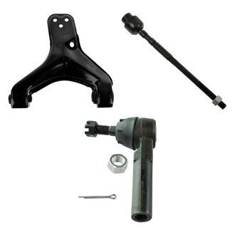 TRQ® - Front Passenger Side Lower Control Arm and Tie Rod End Kit