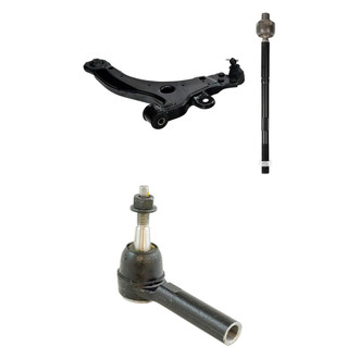 TRQ® - Front Passenger Side Lower Control Arm with Ball Joint and Tie Rod End Kit