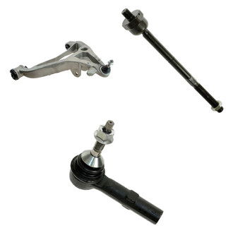 TRQ® - Front Passenger Side Lower Control Arm with Ball Joint and Tie Rod End Kit