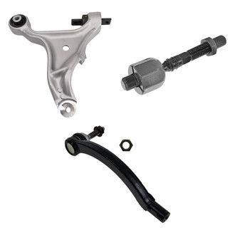 TRQ® - Front Passenger Side Lower Control Arm and Tie Rod End Kit