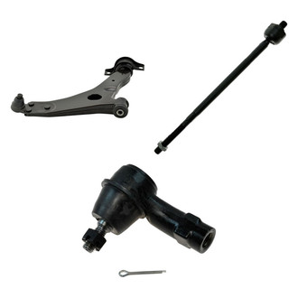 TRQ® - Front Passenger Side Lower Control Arm with Ball Joint and Tie Rod End Kit