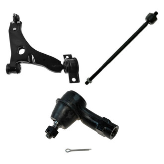 TRQ® - Front Passenger Side Lower Control Arm with Ball Joint and Tie Rod End Kit