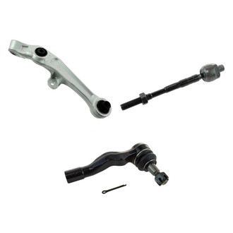 TRQ® - Front Passenger Side Lower Control Arm and Tie Rod End Kit