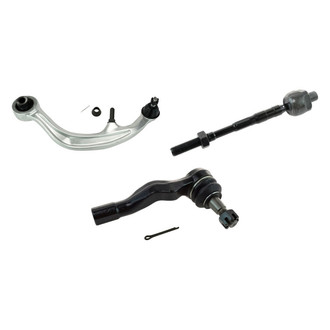 TRQ® - Front Passenger Side Lower Control Arm with Ball Joint and Tie Rod End Kit