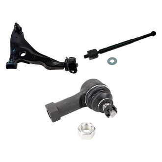 TRQ® - Front Passenger Side Lower Control Arm with Ball Joint and Tie Rod End Kit