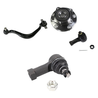 TRQ® - Front Passenger Side Lower Control Arm with Ball Joint and Tie Rod End Kit