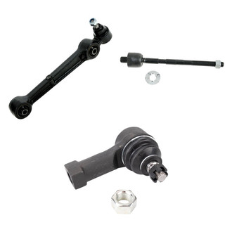 TRQ® - Front Passenger Side Lower Control Arm with Ball Joint and Tie Rod End Kit