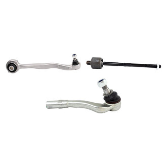 TRQ® - Front Passenger Side Lower Control Arm with Ball Joint and Tie Rod End Kit