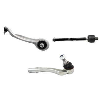 TRQ® - Front Passenger Side Lower Control Arm with Ball Joint and Tie Rod End Kit