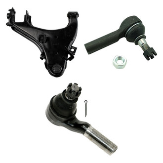 TRQ® - Front Passenger Side Lower Control Arm with Ball Joint and Tie Rod End Kit
