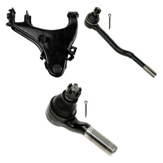 TRQ® - Front Passenger Side Lower Control Arm with Ball Joint and Tie Rod End Kit