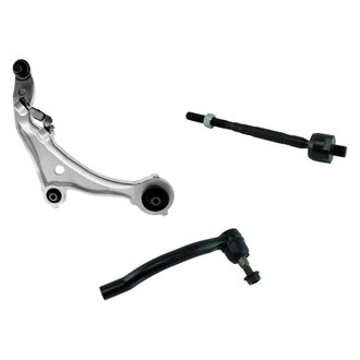 TRQ® - Front Passenger Side Lower Control Arm with Ball Joint and Tie Rod End Kit