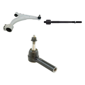 TRQ® - Front Passenger Side Lower Control Arm with Ball Joint and Tie Rod End Kit
