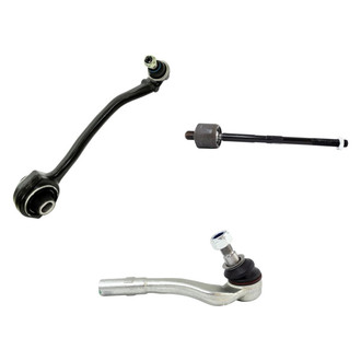 TRQ® - Front Passenger Side Lower Control Arm with Ball Joint and Tie Rod End Kit
