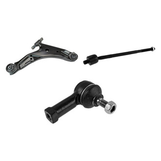 TRQ® - Front Passenger Side Lower Control Arm with Ball Joint and Tie Rod End Kit