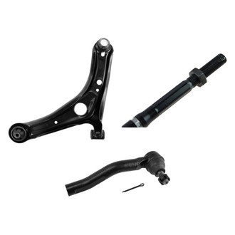 TRQ® - Front Passenger Side Lower Control Arm with Ball Joint and Tie Rod End Kit