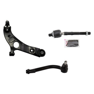 TRQ® - Front Passenger Side Lower Control Arm with Ball Joint and Tie Rod End Kit