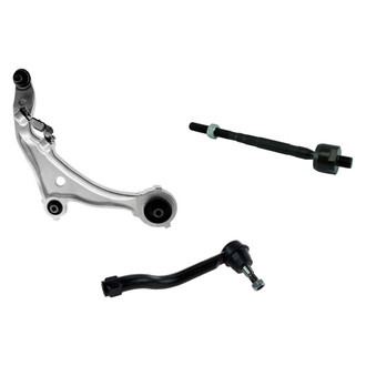 TRQ® - Front Passenger Side Lower Control Arm with Ball Joint and Tie Rod End Kit