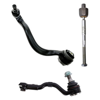 TRQ® - Front Passenger Side Lower Control Arm with Ball Joint and Tie Rod End Kit
