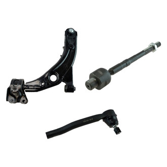 TRQ® - Front Passenger Side Lower Control Arm with Ball Joint and Tie Rod End Kit