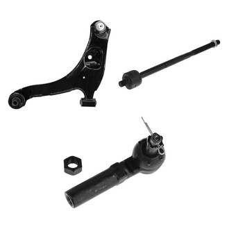 TRQ® - Front Passenger Side Lower Control Arm with Ball Joint and Tie Rod End Kit