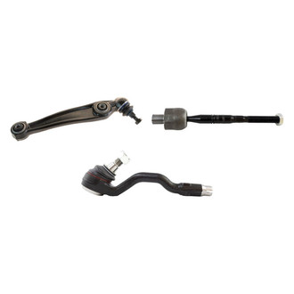 TRQ® - Front Passenger Side Lower Control Arm with Ball Joint and Tie Rod End Kit