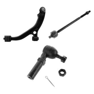 TRQ® - Front Passenger Side Lower Control Arm with Ball Joint and Tie Rod End Kit