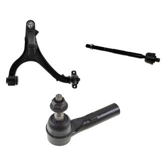 TRQ® - Front Passenger Side Lower Control Arm with Ball Joint and Tie Rod End Kit
