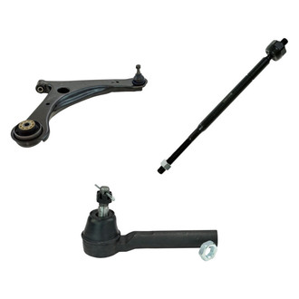 TRQ® - Front Passenger Side Lower Control Arm with Ball Joint and Tie Rod End Kit