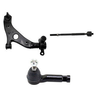 TRQ® - Front Passenger Side Lower Control Arm with Ball Joint and Tie Rod End Kit