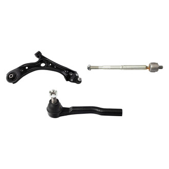 TRQ® - Front Passenger Side Lower Control Arm with Ball Joint and Tie Rod End Kit